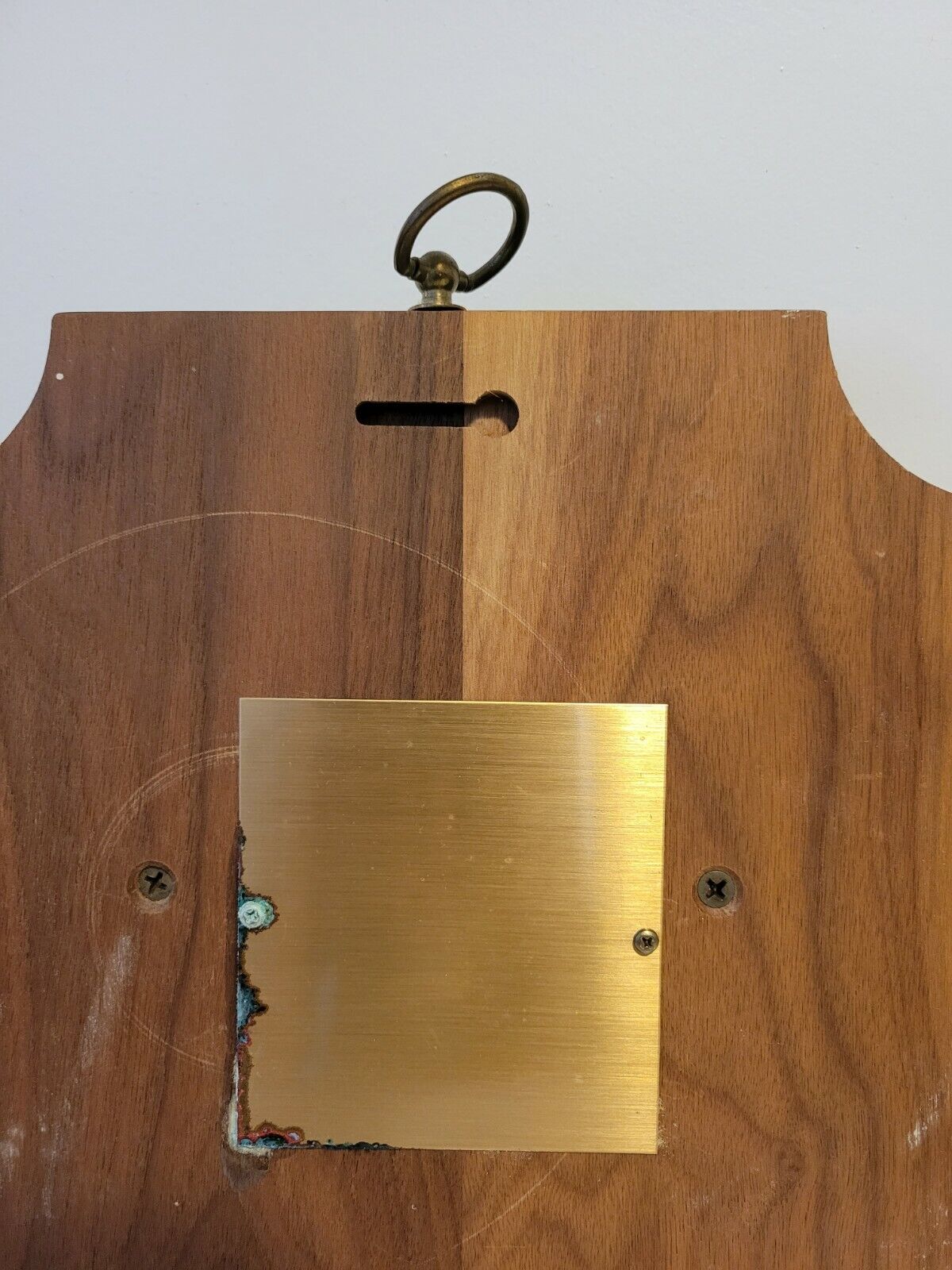 Antique 1900s Walnut Wall Clock Quartz Movement
