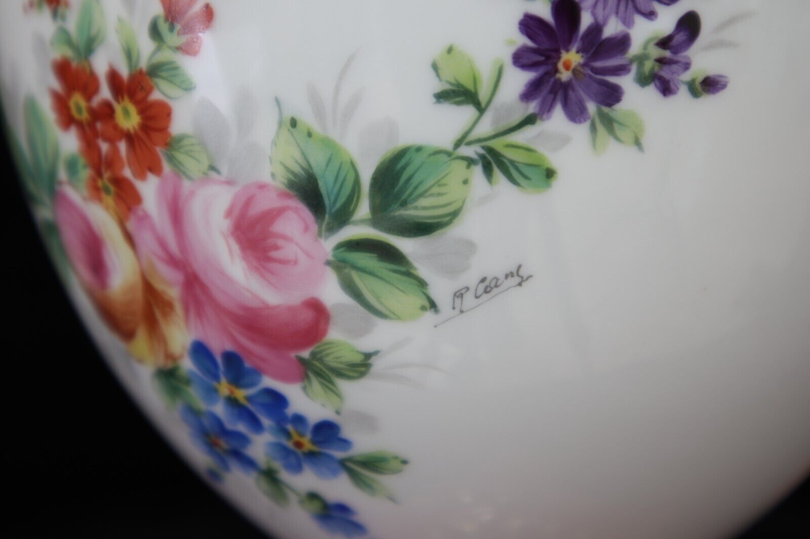 Limoges France Hand Painted Pedestal Urn / Vase