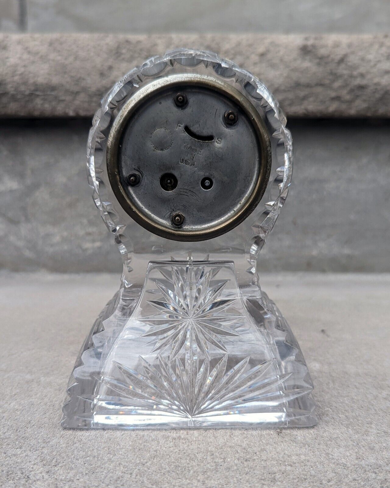 Antique J.D. Bergen Cut Glass Clock - Circa 1900