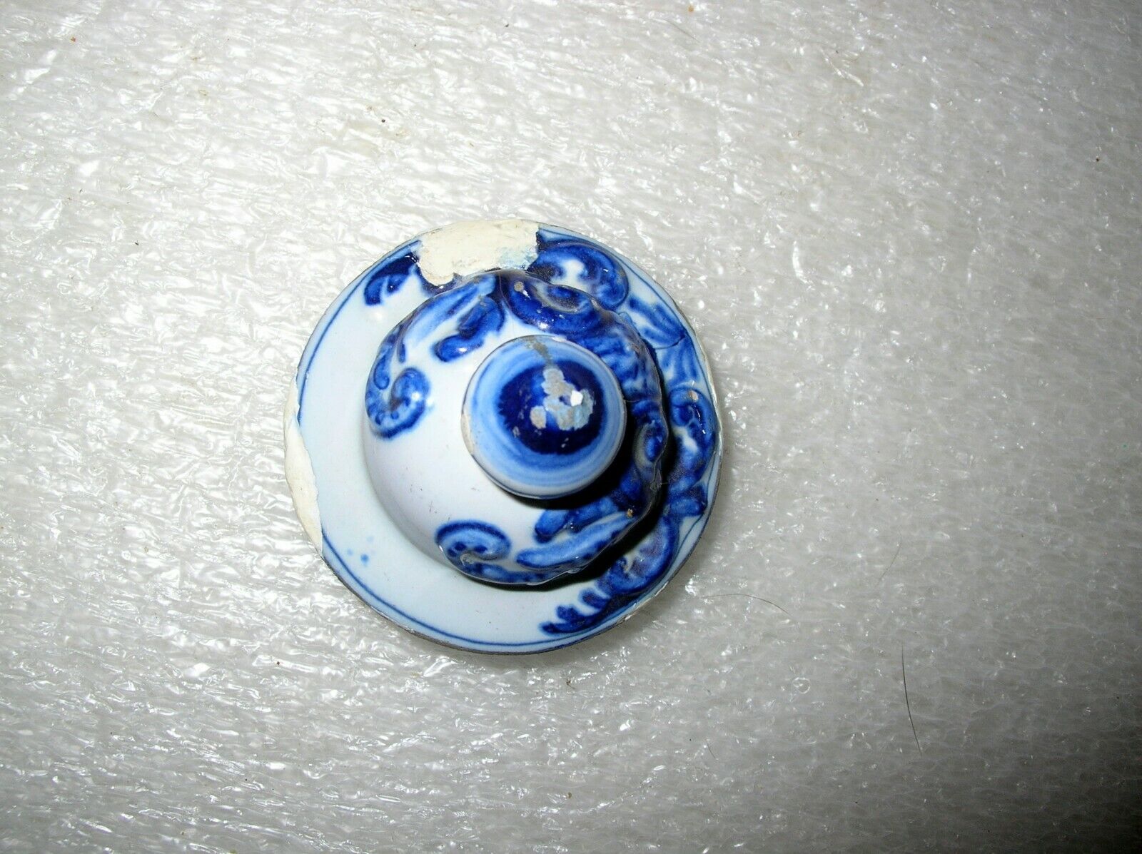 18th Century Dutch Delft Small Covered Vase