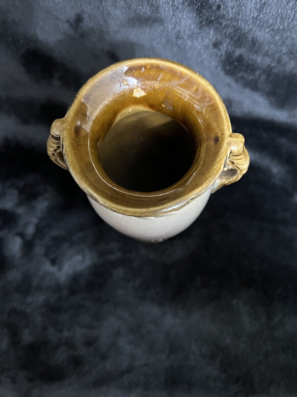 Czechoslovakia Floral Rose Vase with Dual Handles