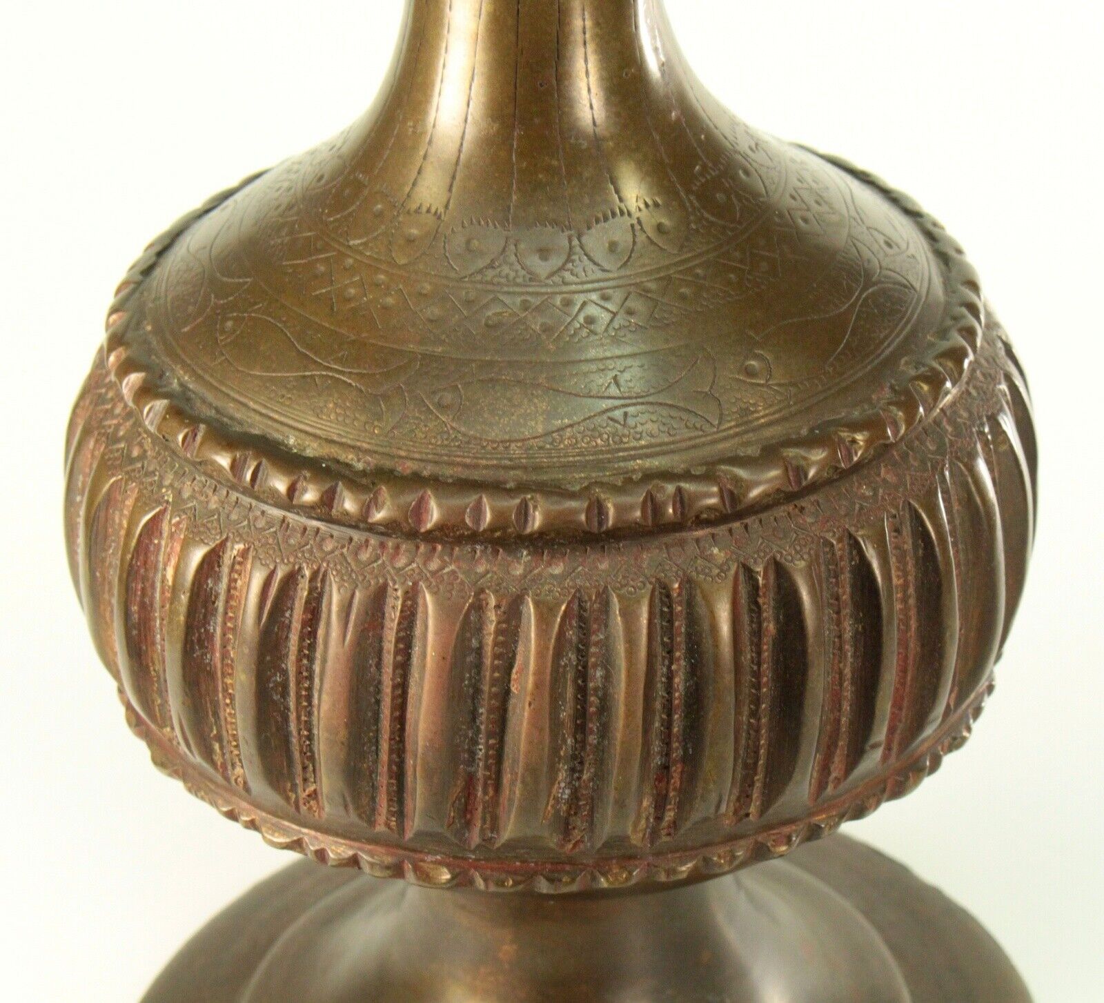 1700s Brass MUGHAL India Hookah Shisha Base vase