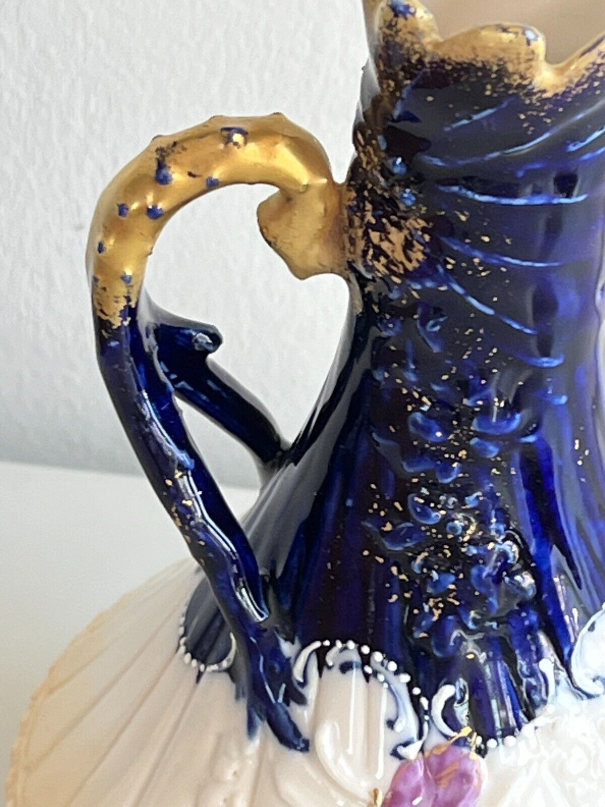 Bohemia Art Nouveau 7" Vase with Gilt Handle