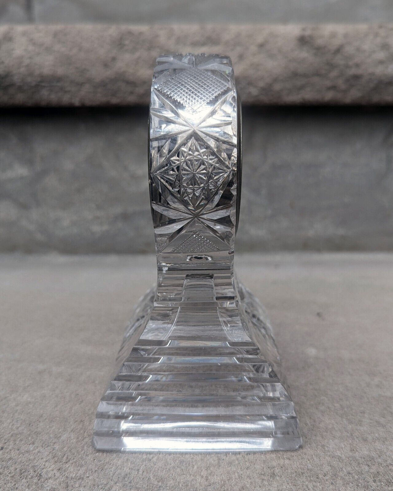 Antique J.D. Bergen Cut Glass Clock - Circa 1900