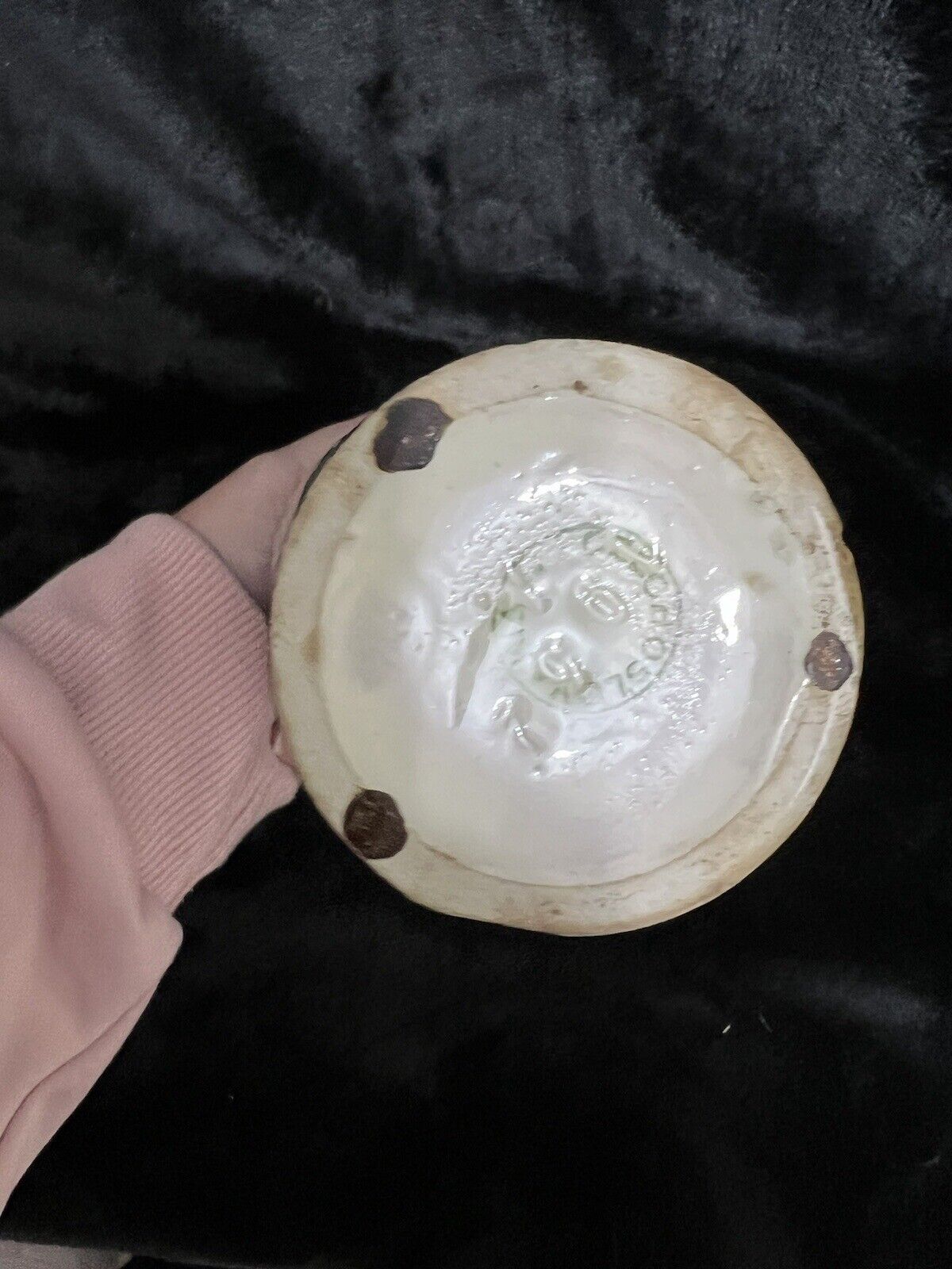 Czechoslovakia Floral Rose Vase with Dual Handles