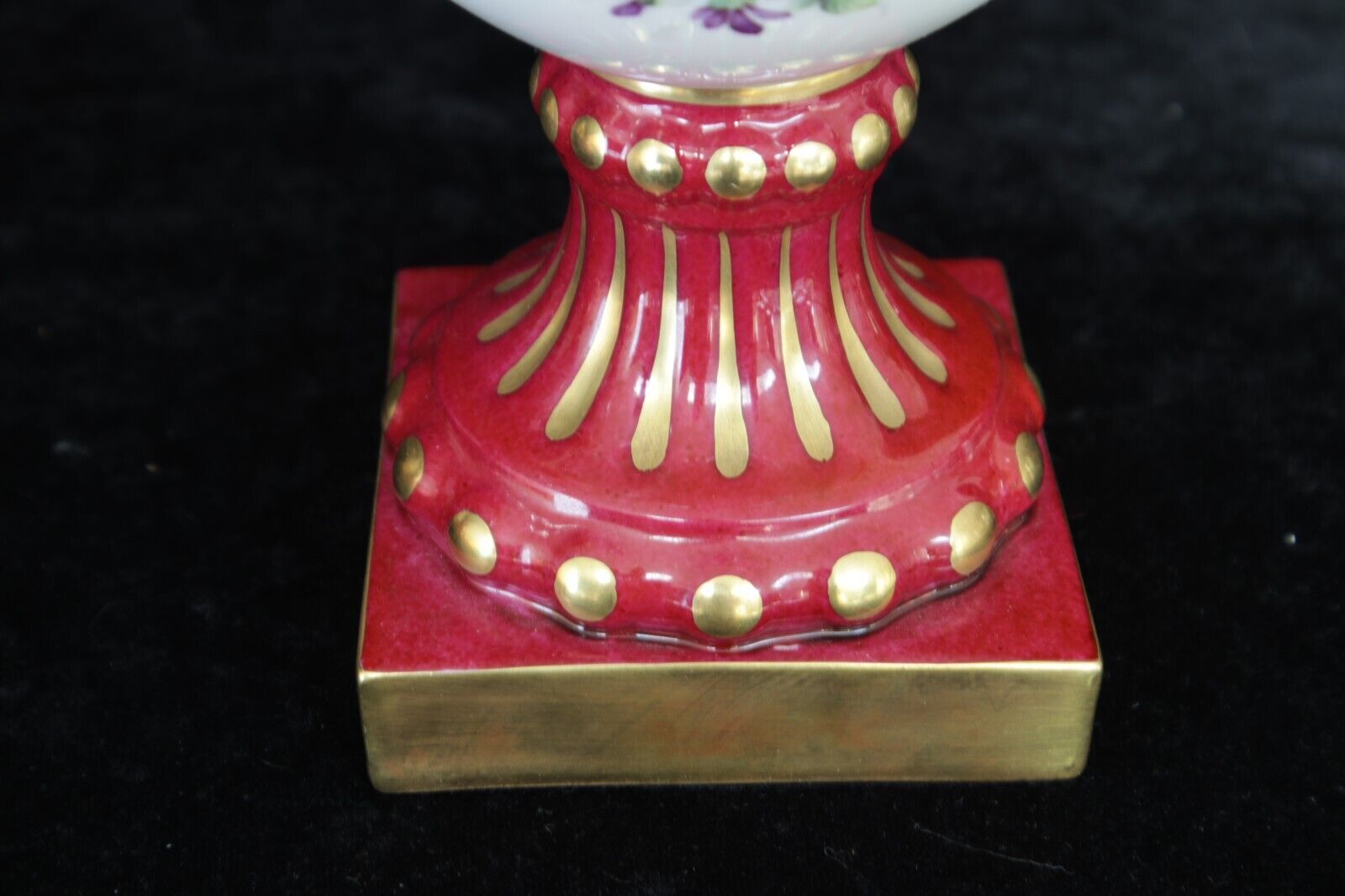 Limoges France Hand Painted Pedestal Urn / Vase