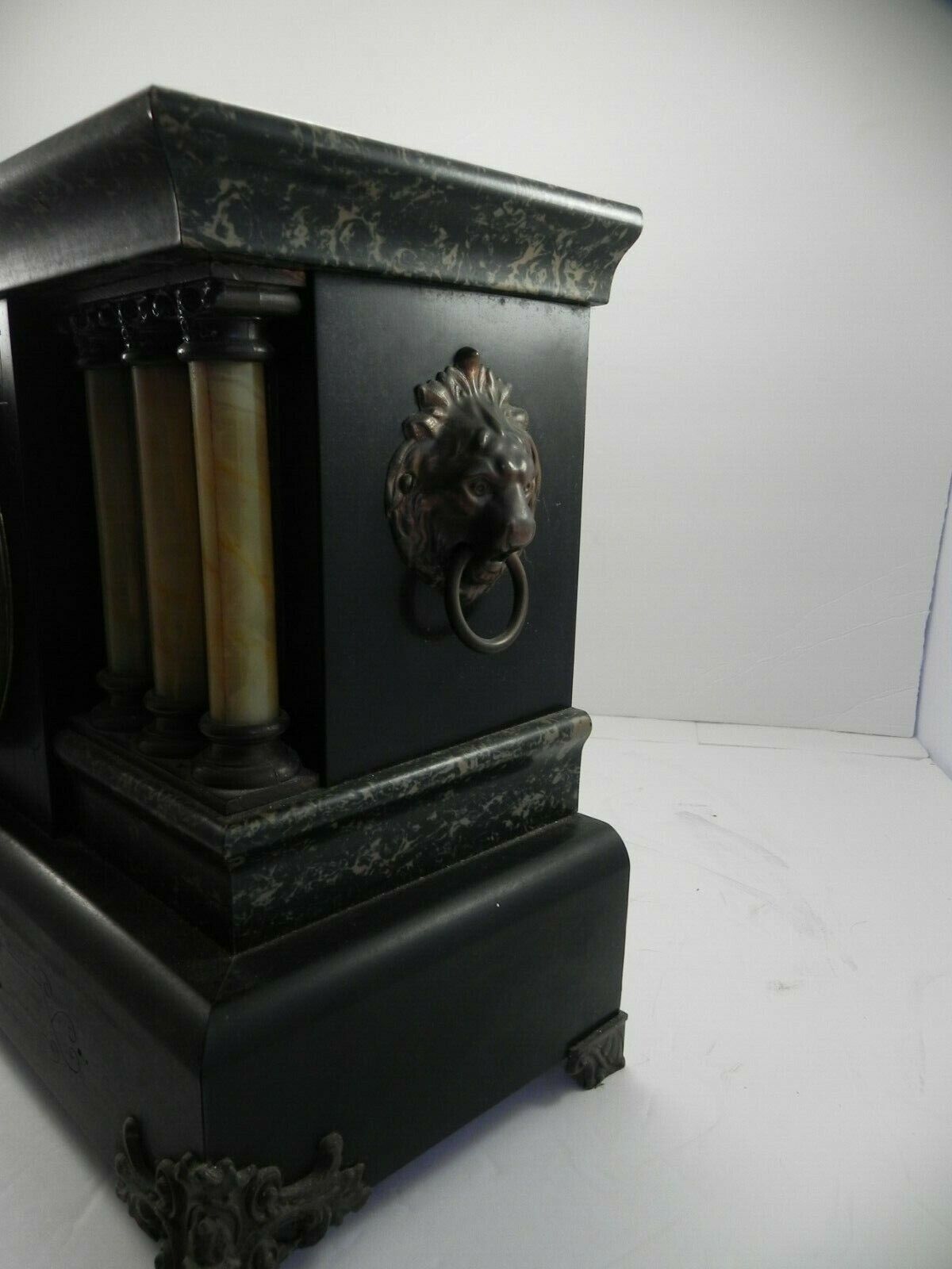 Elegant Seth Thomas Adamantine Mantle Clock 1900's Vintage