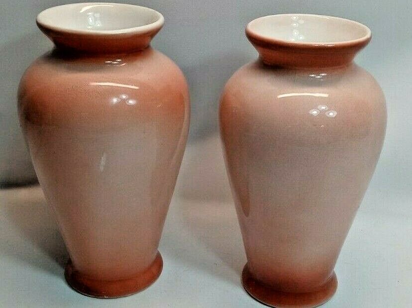 2 Matching Landscape Scene Vases - Distinctive Portuguese