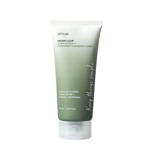 ANUA Heartleaf Quercetinol Pore Cleansing Foam, Facial Cleanser