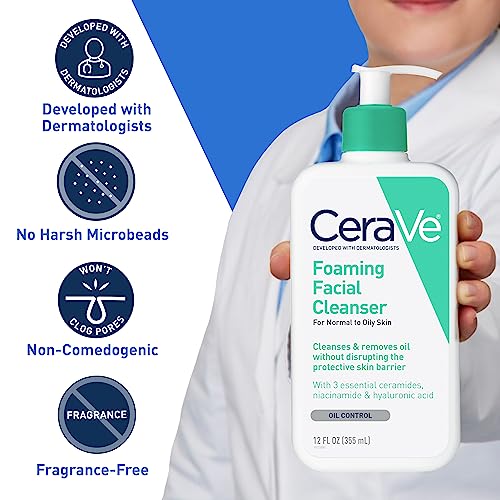 CeraVe Foaming Facial Cleanser for Oily Skin | 16oz