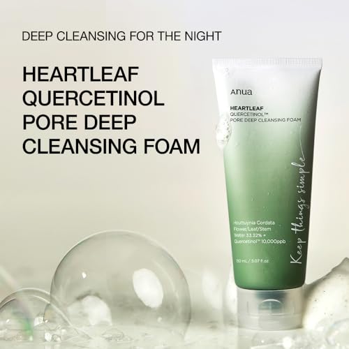 ANUA Heartleaf Quercetinol Pore Cleansing Foam, Facial Cleanser
