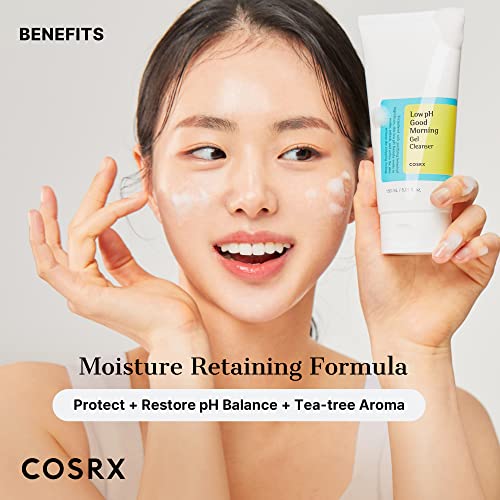 COSRX Low pH Gel Cleanser, BHA & Tea-Tree, Korean Skincare