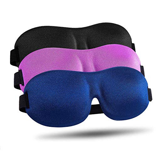 LKY DIGITAL Sleep Mask 3 Pack - 100% Blackout