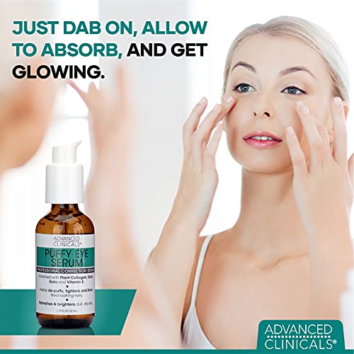 Advanced Clinicals Eye Serum with Vitamin E, Collagen & Green Tea