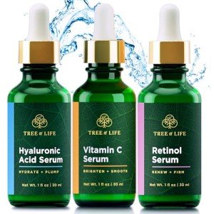 Vitamin C, Retinol, Hyaluronic Acid Face Serum Set