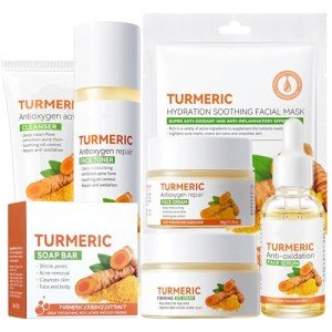 Turmeric Skincare Set: 11-Piece Facial Kit