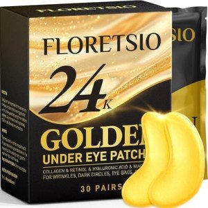 24K Gold Under Eye Patches for Dark Circles