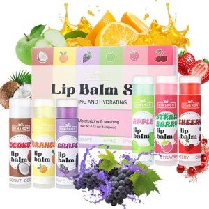 6 Pack Natural Fruit Flavored Lip Balm