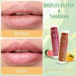 14 Flavored Natural Lip Balm Set with Vitamin E