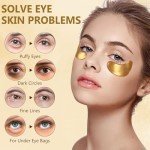 24K Gold Under Eye Patches for Dark Circles