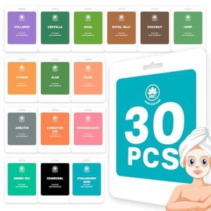 Korean Hydrating Face Mask Set - 30 Pack