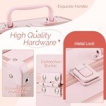 Chuangjin Portable Makeup Organizer Case with Trays