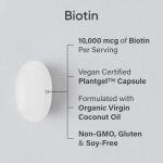 Biotin 10,000mcg with Coconut Oil - 120 Veggie Softgels