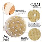 Natural Bristle Dry Body Brush for Skin Renewal