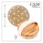 Natural Bristle Dry Body Brush for Skin Renewal