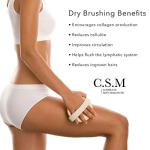 Natural Bristle Dry Body Brush for Skin Renewal