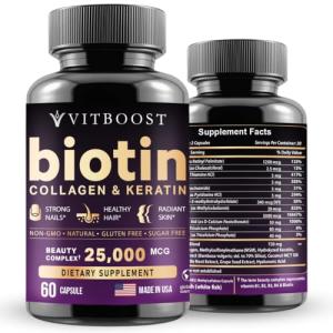 VITBOOST Biotin Hair Growth Vitamins with Hyaluronic Acid