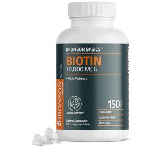 Bronson Biotin 10,000mcg for Hair, Skin, Nails