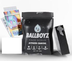 Ballboyz Skincare Pack - Face Scrub, Pimple Patches, Moisturizer