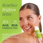 Ebanel 30% AHA 2% BHA Chemical Peel Exfoliant Gel, Face Peel with Glycolic Acid, Salicylic Acid, Lactic Acid, Green Tea, Chamomile for Acne Scars, Dark Spots, Wrinkles, Fine Lines