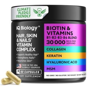 Biotin Hair Skin Nails Supplement - 60 Pills