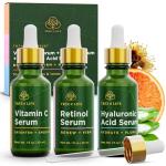 Vitamin C, Retinol, Hyaluronic Acid Face Serum Set