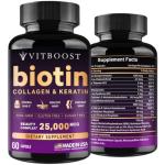 VITBOOST Biotin Hair Growth Vitamins with Hyaluronic Acid