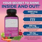 Organic Biotin Vitamins for Healthy Hair, Skin, Nails