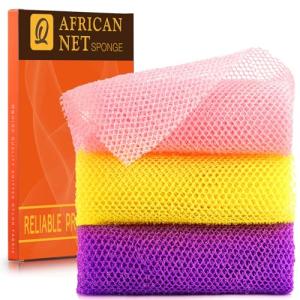 African Bath Sponge Set for Exfoliating Glow