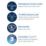 CeraVe Salicylic Acid Acne Treatment with Glycolic Acid and Lactic Acid | AHA/BHA Acne Gel for Face to Control and Clear Breakouts |1.35 Ounce