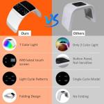 LED Light Therapy Red Light Therapy for Face - 7 Color Led Face Mask Light Therapy, Cycle Therapy Light & Time Preset & Safty Lock , Beauty Salon Home Spa Body Facial Skin Care Rejuvenation Device