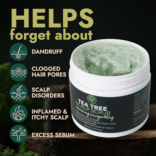 Tea Tree Scalp Scrub for Itchy Scalp Relief