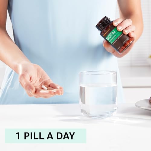 Vegan Biotin 5000 mcg for Hair, Skin, Nails