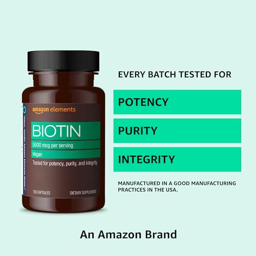 Vegan Biotin 5000 mcg for Hair, Skin, Nails