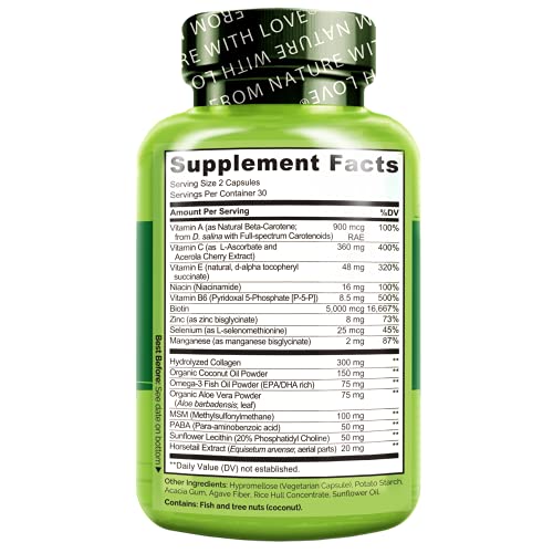 NATURELO Biotin Hair, Skin, and Nails Vitamins