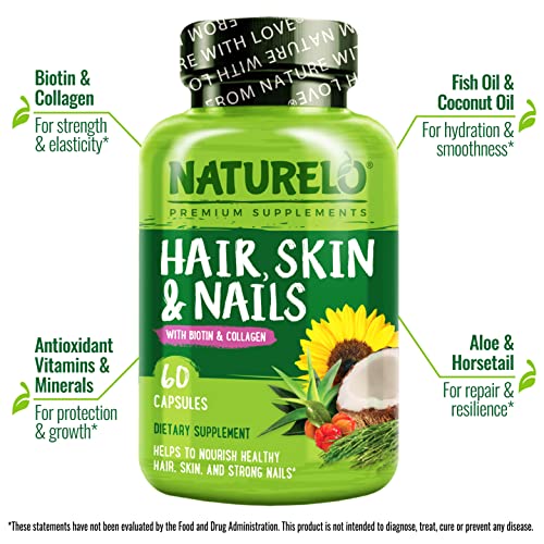 NATURELO Biotin Hair, Skin, and Nails Vitamins