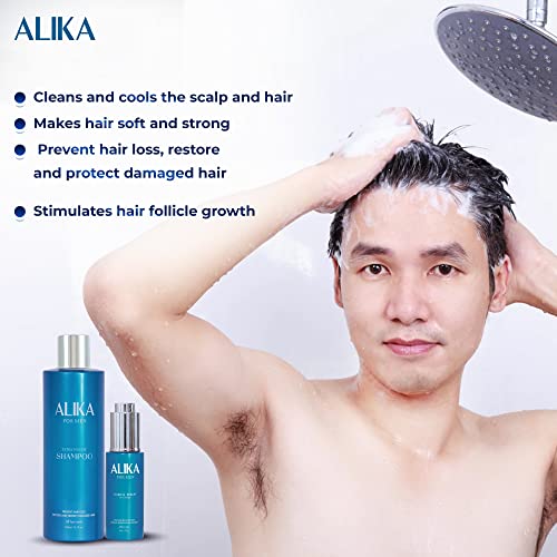 ALIKA Men's Hair Growth Shampoo and Serum Set