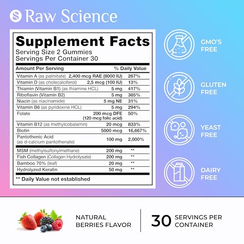 Biotin Collagen Gummies for Hair, Skin, Nails