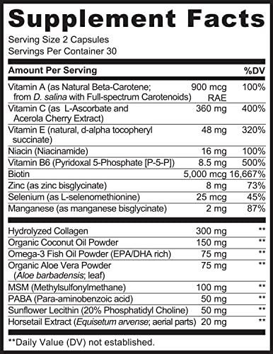 NATURELO Biotin Hair, Skin, and Nails Vitamins