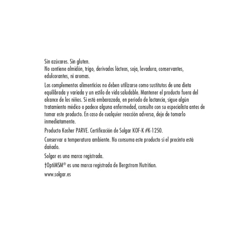 Advanced MSM Formula for Skin, Hair & Nails